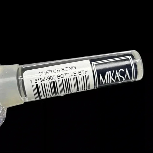 MIKASA Cherub Song Clear Lead Crystal Angel 5.5" Wine Bottle Stopper NIB - Picture 5 of 6